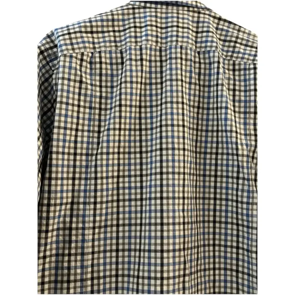 Banana Republic Men’s Button Up Blue Black White Medium Slim Fit Preppy 155